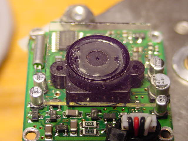Photo: Closeup of pinhole TV camera (Mechanisches Fernsehen)